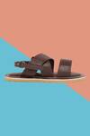 Shop_Tiber Taber_Brown Cross Strap Sandals For Boys_Online_at_Aza_Fashions