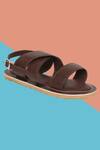 Buy_Tiber Taber_Brown Cross Strap Sandals For Boys_Online_at_Aza_Fashions