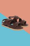 Tiber Taber_Brown Cross Strap Sandals For Boys_Online_at_Aza_Fashions