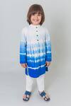 Buy_Tiber Taber_Blue Cotton Shibori Dyed Kurta _at_Aza_Fashions