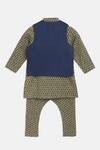 Shop_Tiber Taber_Blue Embroidered Bundi And Jacket Set For Boys_at_Aza_Fashions