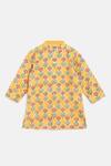Shop_Tiber Taber_Yellow Floral Printed Kurta Set For Boys_Online_at_Aza_Fashions