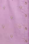 Tiber Taber_Purple Satin, Embroidery Floral Kurta Set _at_Aza_Fashions