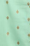 Tiber Taber_Green Satin, Embroidery Floral Kurta Set _at_Aza_Fashions