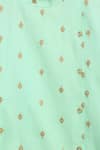 Tiber Taber_Green Satin, Floral Print Kurta Set _at_Aza_Fashions