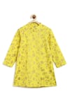 Buy_Tiber Taber_Yellow Kurta 100% Cotton Satin Printed Floral Set  _Online_at_Aza_Fashions