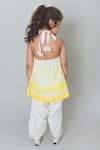 Shop_Tiber Taber_White Cotton Shibori Dye Halter Tunic Set  _at_Aza_Fashions