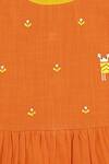 Tiber Taber_Orange Cotton Phulkari Peplum Kurta Set  _at_Aza_Fashions