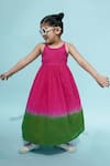 Buy_Tiber Taber_Pink Cotton Tassels Tie And Dye Ombre Dress _at_Aza_Fashions