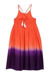 Shop_Tiber Taber_Orange 100% Cotton Tie And Dye Halter Neck & Dress  _at_Aza_Fashions