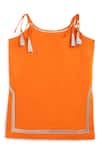 Buy_Tiber Taber_Orange Cotton Tassels, Gota Patti Embroidered Kurta Sharara Set _Online_at_Aza_Fashions