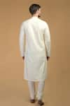 Shop_Talking Threads_Cream Premium Rayon Embroidered Pintuck And Kantha Work Kurta  _at_Aza_Fashions