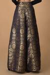 Shop_Talking Threads_Black Silk Brocade Palazzo Set_Online_at_Aza_Fashions
