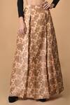 Shop_Talking Threads_Peach Silk Brocade Lehenga Set_Online_at_Aza_Fashions