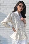 Shop_Talking Threads_White Silk Dupion Embroidered Jacket  _Online_at_Aza_Fashions