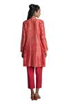 Shop_Krishna Mehta_Pink Kurta Chanderi And Pant Viscose Cotton Block Print & Thread Tunic & Set_at_Aza_Fashions