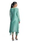 Shop Krishna Mehta Green Tunic Chanderi And Pant Viscose Cotton Print Asymmetric & Set at Aza Fashions Shop_Krishna Mehta_Green Tunic Chanderi And Pant Viscose Cotton Print Asymmetric & Set _at_Aza_Fashions