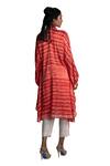 Shop Krishna Mehta Red Kaftan Chanderi And Pant Viscose Cotton Tie Dye Spread Collar & Set at Aza Fashions Shop_Krishna Mehta_Red Kaftan Chanderi And Pant Viscose Cotton Tie Dye Spread Collar & Set_at_Aza_Fashions