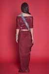 Shop_Jade by Monica and Karishma_Red Crepe Silk Embellished Top And Dhoti Pant Set _at_Aza_Fashions