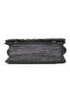 Buy_The Purple Sack_Black Embroidery Flap Clutch _Online_at_Aza_Fashions