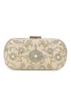 Buy_The Purple Sack_Beige Embroidery Symmetric Clutch With Sling _Online_at_Aza_Fashions
