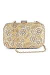 Buy_The Purple Sack_Gold Embroidery Clutch With Sling _at_Aza_Fashions