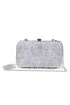 Buy_The Purple Sack_Silver Embroidery Symmetric Clutch With Sling _at_Aza_Fashions