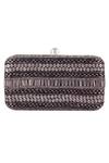 The Purple Sack_Black Embroidery, Sequins, Beads Clutch With Sling _Online_at_Aza_Fashions