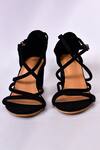 Buy_Nayaab By Aleezeh_Black Criss Cross Block Heels_at_Aza_Fashions