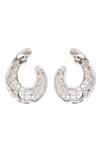 Shop_Tizora_Silver Plated Faux Diamond Crystal Stud Earrings_at_Aza_Fashions