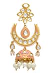 Shop_Tizora_Gold Plated Pearls, Diamonds Kundan Bead Drop Chandbalis _Online_at_Aza_Fashions