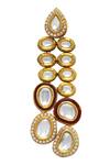 Buy_Tizora_Gold Plated Kundan Danglers _Online_at_Aza_Fashions