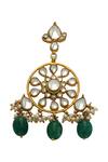 Buy_Tizora_Gold Plated Pearls, Diamonds, Stones Kundan Drop Danglers _Online_at_Aza_Fashions