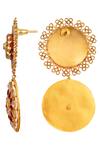 Tizora_Gold Plated Metallic Thread, Stones Meenakari Kundan Danglers _Online_at_Aza_Fashions