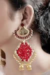Buy_Tizora_Gold Plated Beads, Zari, Embroidery Jhumka Danglers _Online_at_Aza_Fashions