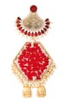 Shop_Tizora_Gold Plated Beads, Zari, Embroidery Jhumka Danglers _Online_at_Aza_Fashions