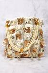 Samyukta Singhania_White Embroidered Sequin Potli Bag_Online_at_Aza_Fashions