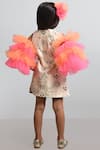 Shop_Lil Angels_Multi Color Woven Silk Embellished Dress _at_Aza_Fashions