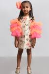 Lil Angels_Multi Color Woven Silk Embellished Dress _Online_at_Aza_Fashions