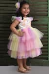 Lil Angels_Multi Color Embellished Dress For Girls_Online_at_Aza_Fashions