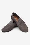 Buy_Bridlen_Grey Suede Penny Loafers  _at_Aza_Fashions