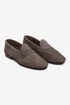 Shop_Bridlen_Grey Suede Penny Loafers  _at_Aza_Fashions