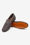 Shop_Bridlen_Grey Suede Penny Loafers  _Online_at_Aza_Fashions