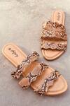 Shop_Daisie_Brown Animal Print Triple Strap Flats _at_Aza_Fashions