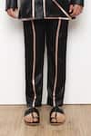 Shop_Arjuun Kilachand_Black Satin Lounge Shirt And Pant Set _Online_at_Aza_Fashions