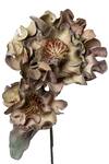Buy_H2h_Brown Foam Flowers, Leaves And Plastic Coated Oyester Artificial - Set Of 2_Online_at_Aza_Fashions