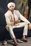 Soniya G_White Lucknowi Sherwani Set _Online_at_Aza_Fashions