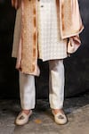 Buy_Soniya G_White Lucknowi Sherwani Set _Online_at_Aza_Fashions