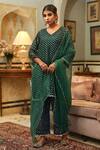 Buy_Gulabo Jaipur_Green Uzma Georgette Sequin Work Kurta Set_Online_at_Aza_Fashions