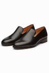 Shop_3DM LIFESTYLE_Black Venetian Leather Loafers _at_Aza_Fashions